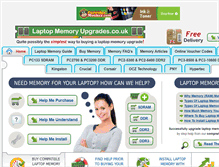 Tablet Screenshot of laptopmemoryupgrades.co.uk